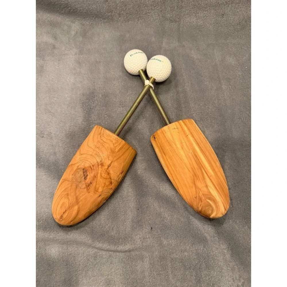 RARE Vintage‎ 1990s Brookstone Golf Ball Wood Shoe Trees Shapers